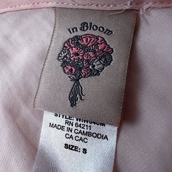 In Bloom by Jonquil Blush Lace Trim‎ Sheer Camisole Sleepwear Cami Womens Small - Picture 6 of 8